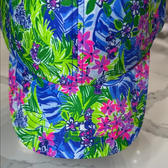 Lilly Pulitzer Vibrant Floral Hat in Blue and Pink NEW #20